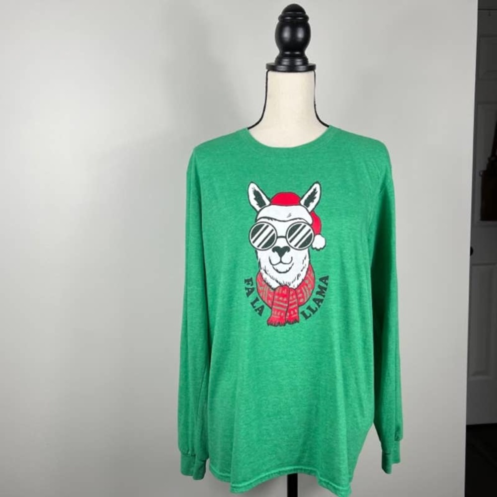 Holiday Graphic Fa La Llama Long Sleeve T-Shirt